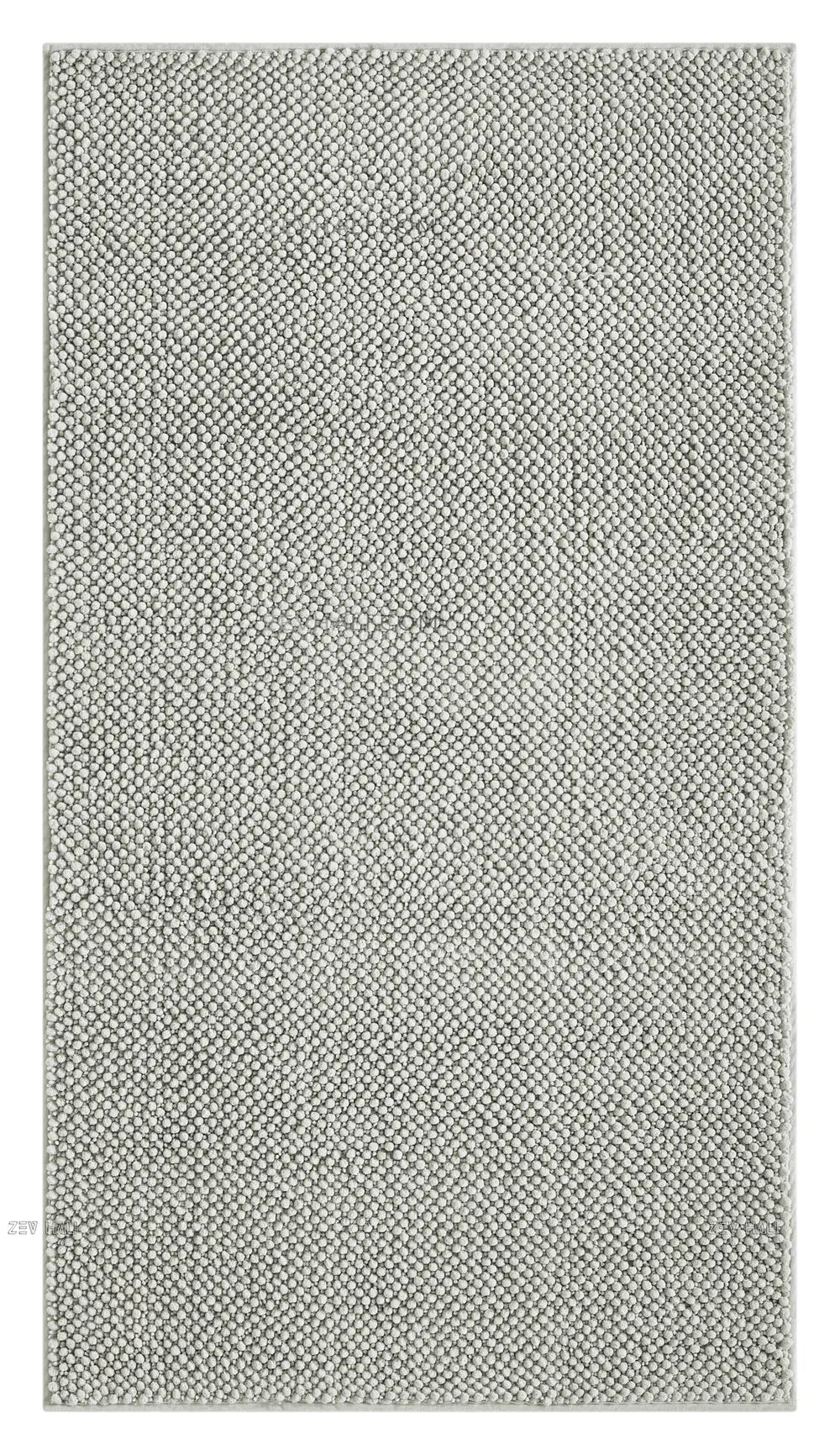 Zev Halı Kuak Gri Yıkanabilir Kaymaz Peluş Banyo Yolluk Halı KU05 Özel Ölçü | Banyo Halısı | Zev Halı