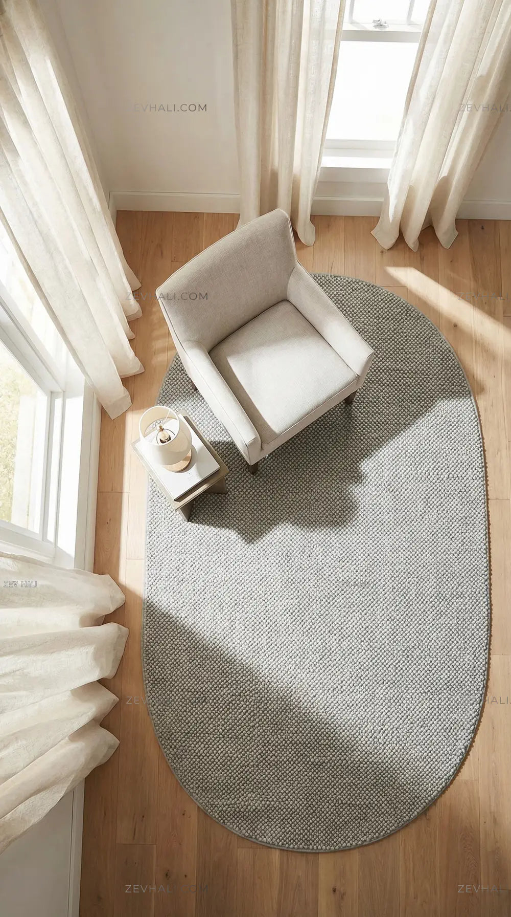Zev Halı Kuak Gri Yıkanabilir Kaymaz Peluş Banyo Yolluk Halı KU05 Özel Ölçü | Banyo Halısı | Zev Halı