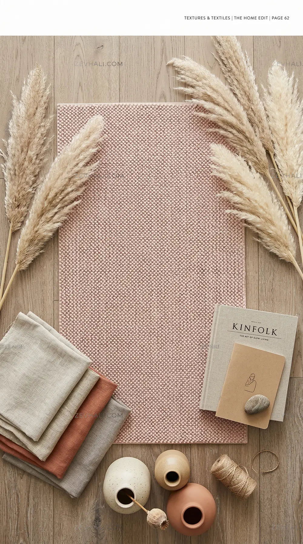 Zev Halı Kuak Pembe Yıkanabilir Kaymaz Banyo Yolluk Halı KU07 Özel Ölçü | Banyo Halısı | Zev Halı