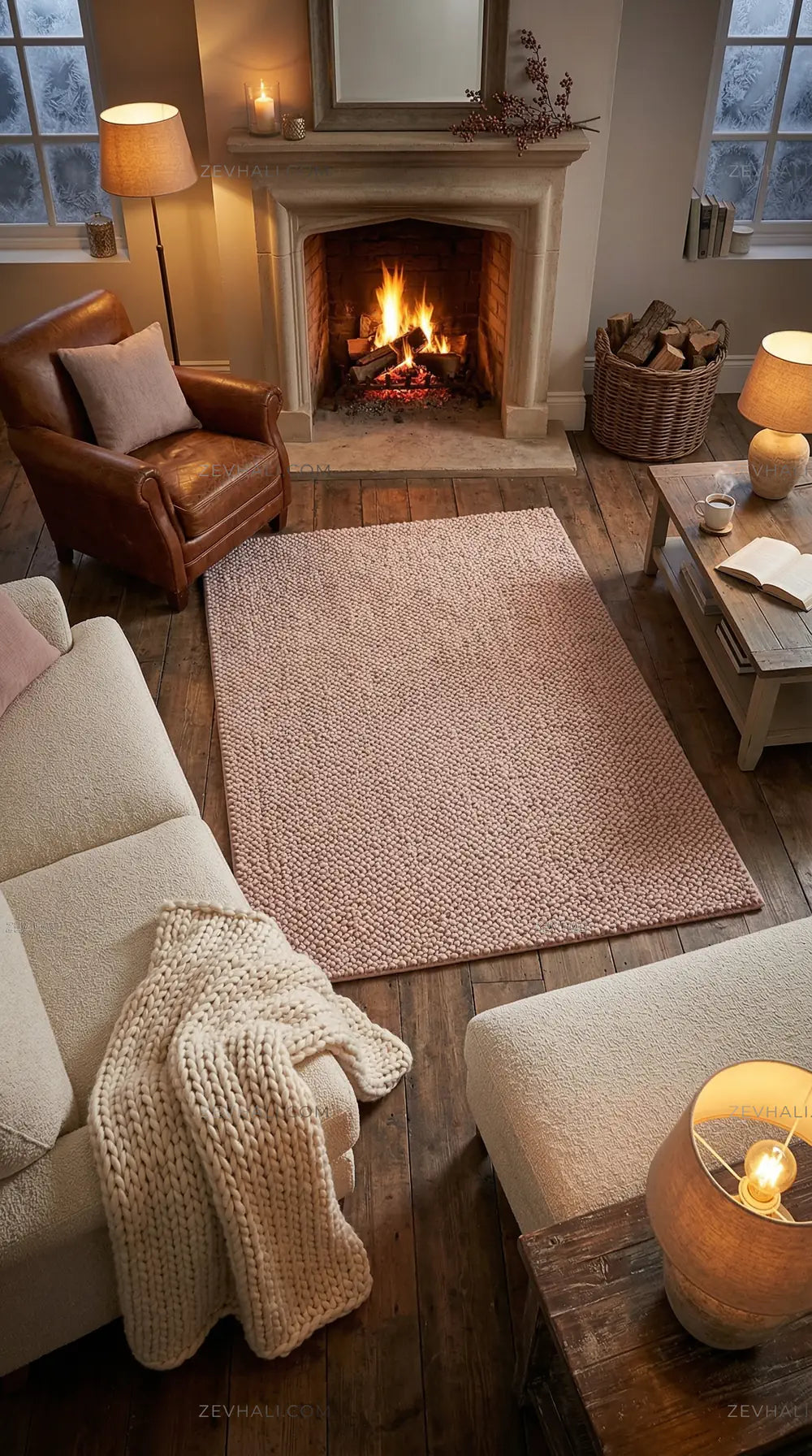 Zev Halı Kuak Pembe Yıkanabilir Kaymaz Banyo Yolluk Halı KU07 Özel Ölçü | Banyo Halısı | Zev Halı