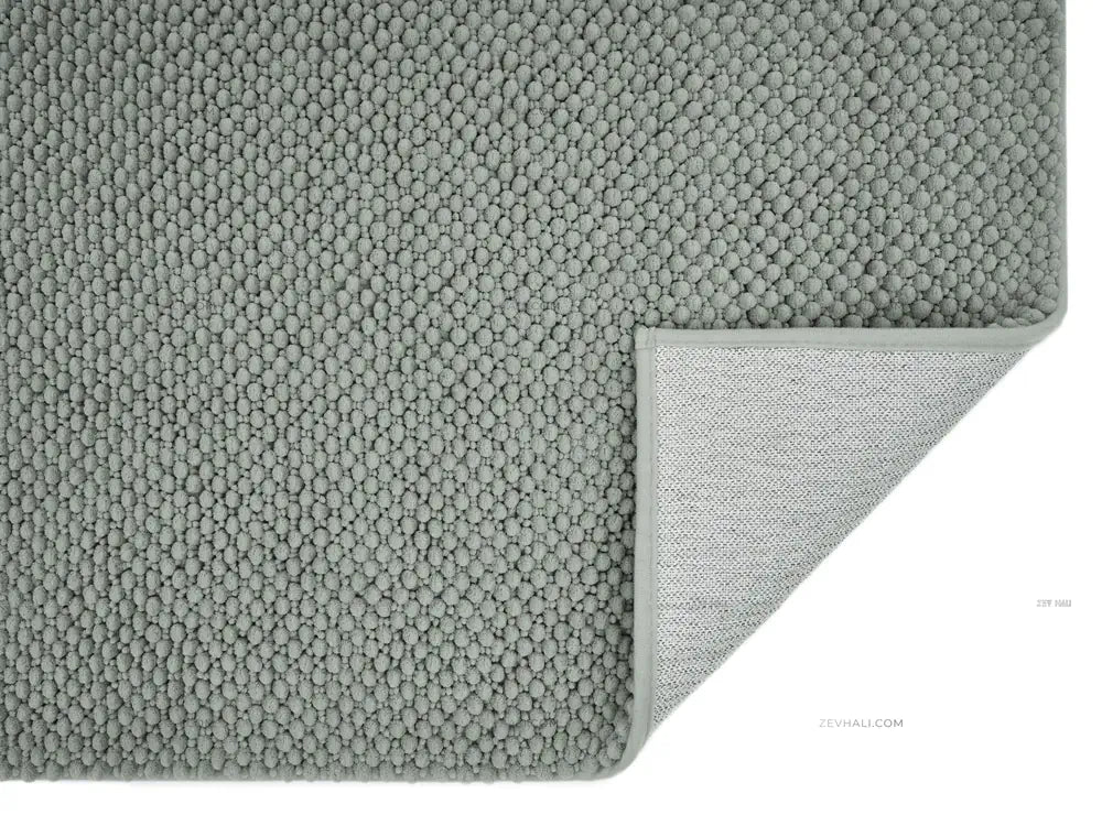 Zev Halı Kuak Mint Yıkanabilir Kaymaz Banyo Yolluk Halı KU08 Özel Ölçü | Banyo Halısı | Zev Halı