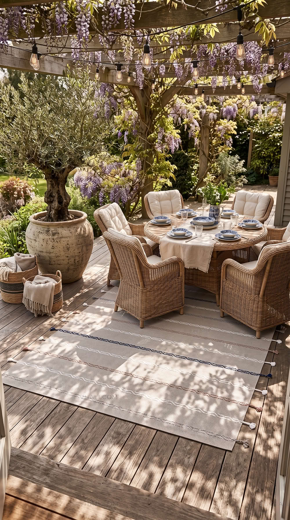 Zev Halı Vincents Colors Kum Beji Dalgalı Çizgili Püsküllü İnce Kilim VC07 160x200