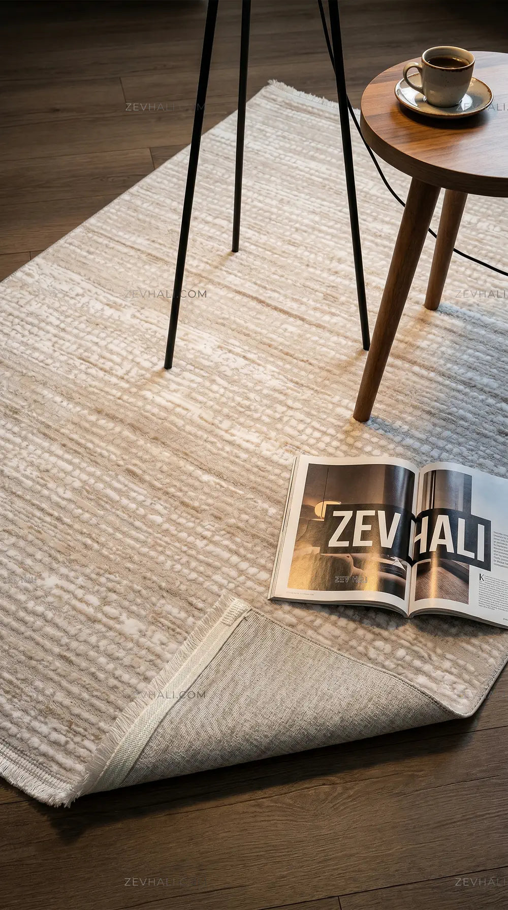 ZEV HALI NATURAL NT11 Bej Kırçıllı Dokulu 400 cm Kesim Akrilik Kalın Halı | Akrilik Halı | Zev Halı