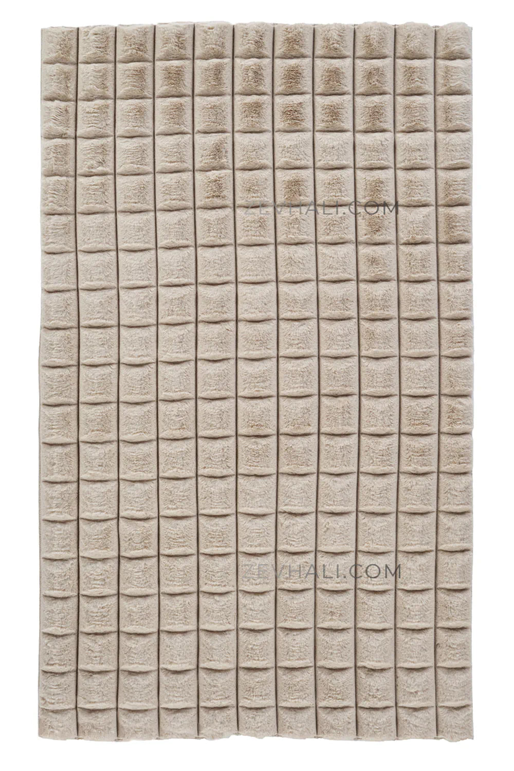 Zev Halı Nerm Bej Kaymaz Keten Taban Yıkanabilir Tüy Dökmeyen Peluş Halı NR02 | Peluş Halı | Zev Halı