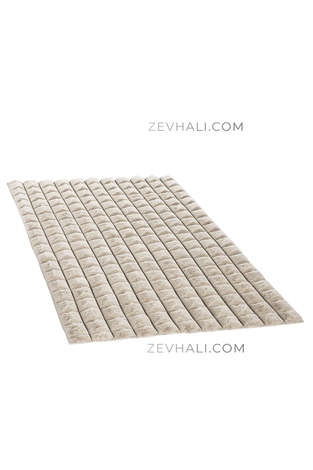 Zev Halı Nerm Bej Kaymaz Keten Taban Yıkanabilir Tüy Dökmeyen Peluş Halı NR02 | Peluş Halı | Zev Halı