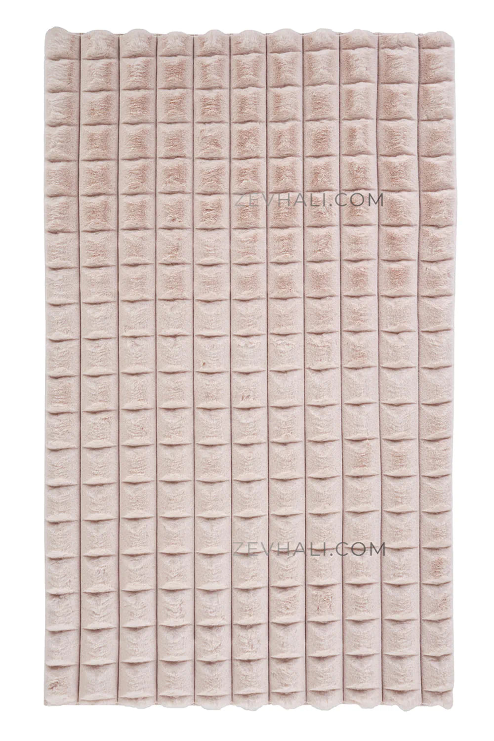Zev Halı Nerm Pudra Kaymaz Keten Taban Yıkanabilir Tüy Dökmeyen Peluş Halı NR03