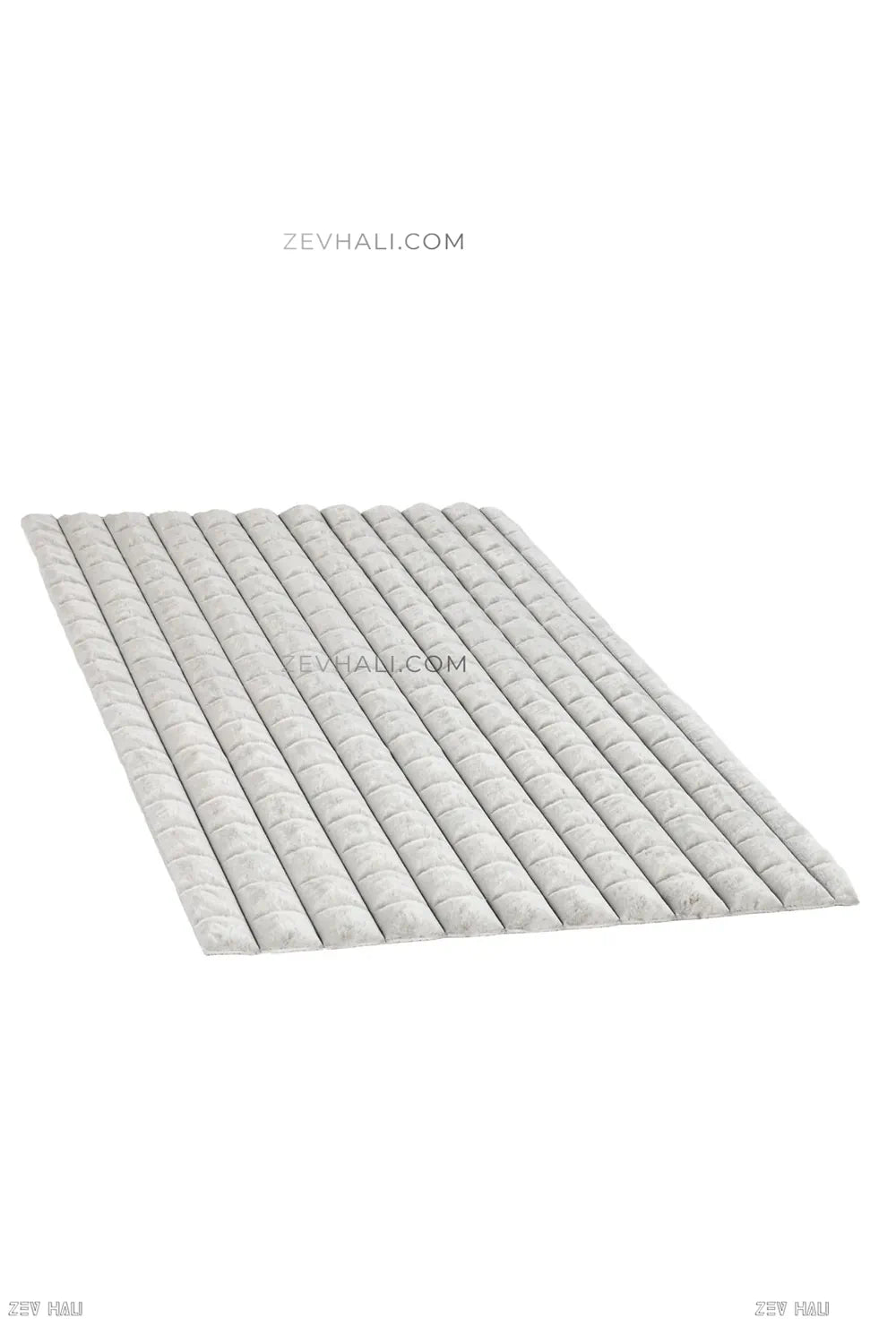Zev Halı Nerm Gri Kaymaz Keten Taban Yıkanabilir Tüy Dökmeyen Peluş Halı NR04