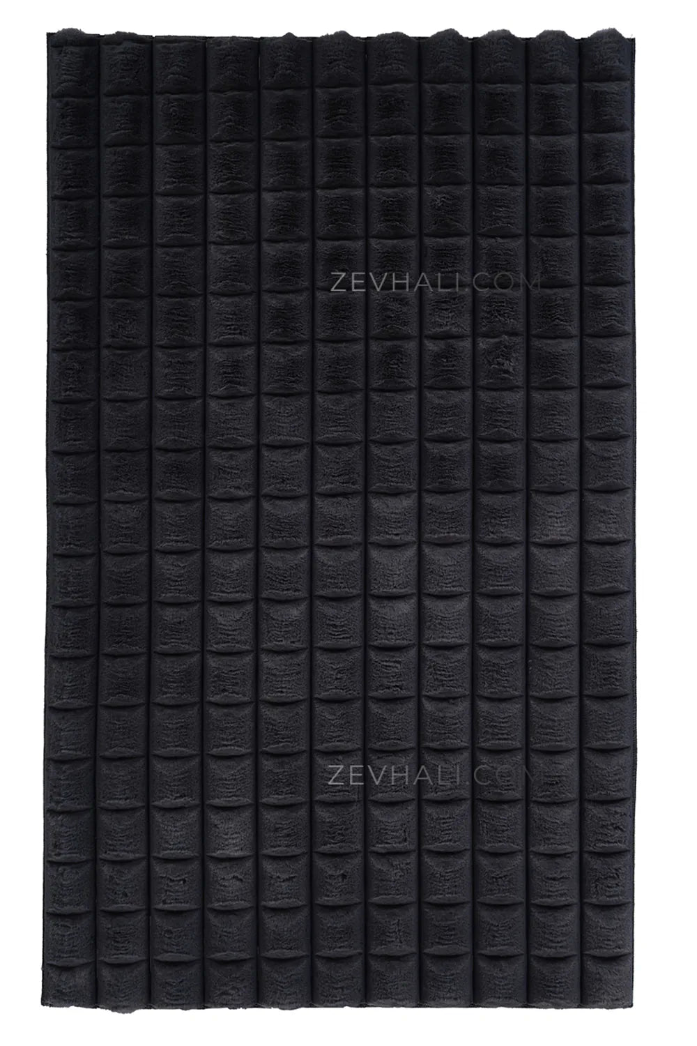 Zev Halı Nerm Antrasit Kaymaz Keten Taban Yıkanabilir Tüy Dökmeyen Peluş Halı NR05