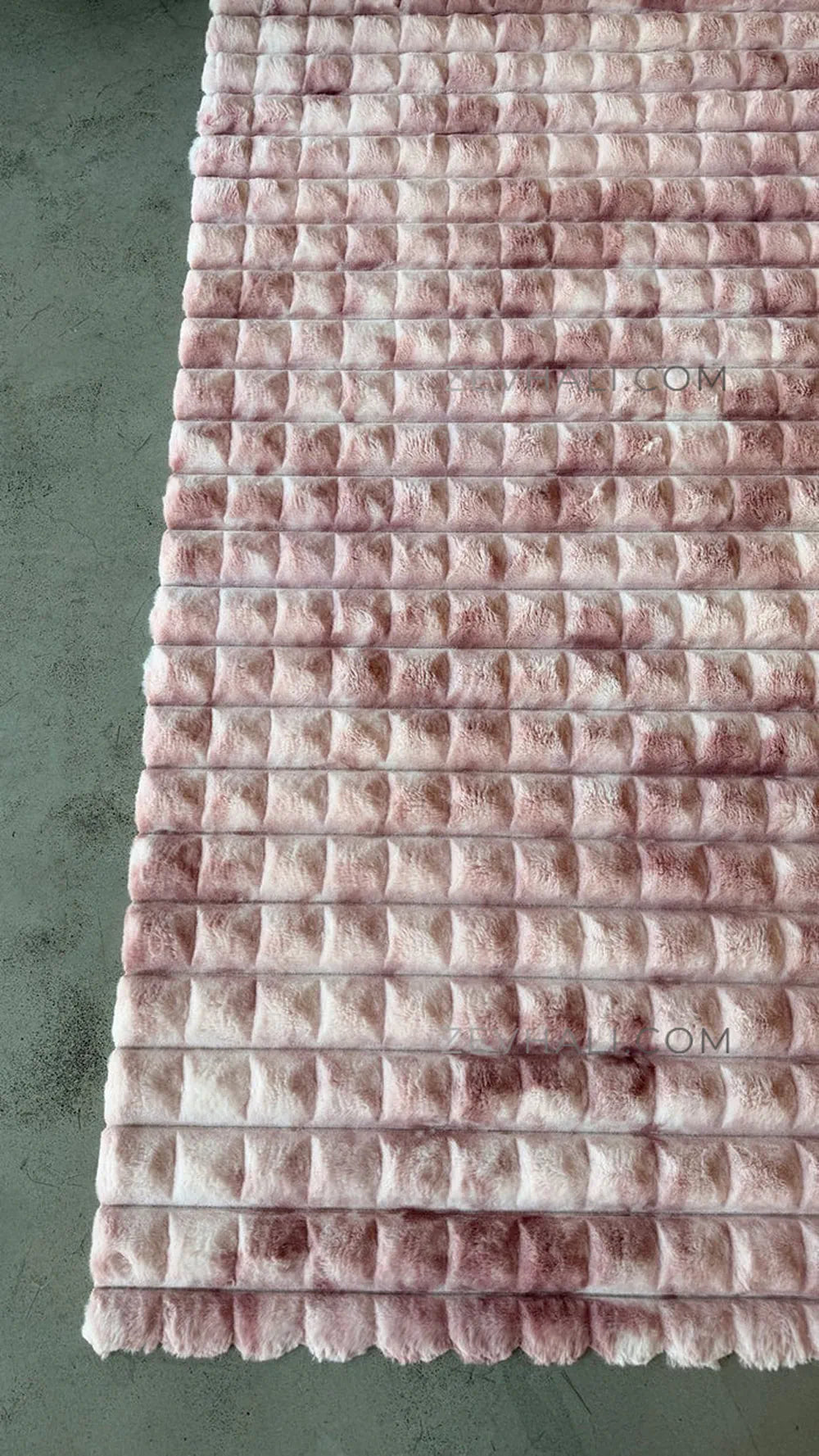 Zev Halı Nerm Batik Pudra Kaymaz Keten Taban Yıkanabilir Tüy Dökmeyen Peluş Halı NR06