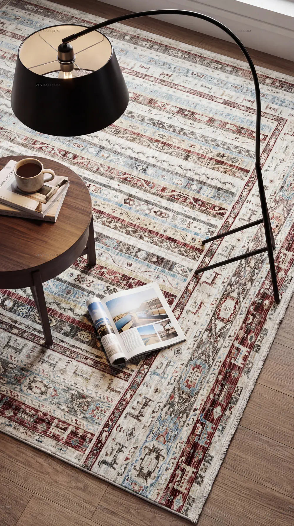 Zev Halı Nostalji Kırmızı Vintage Etnik Halı No:1 | Vintage Halılar | Zev Halı