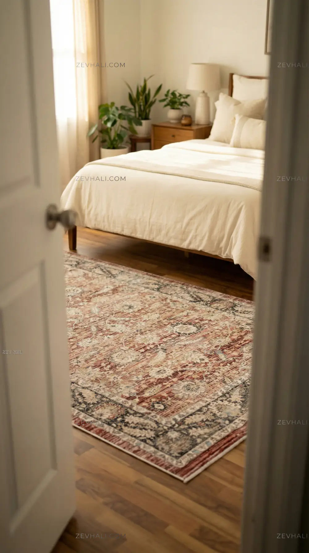 Zev Halı Nostalji Kırmızı Vintage Etnik Salon Halısı No:2 | Vintage Halılar | Zev Halı