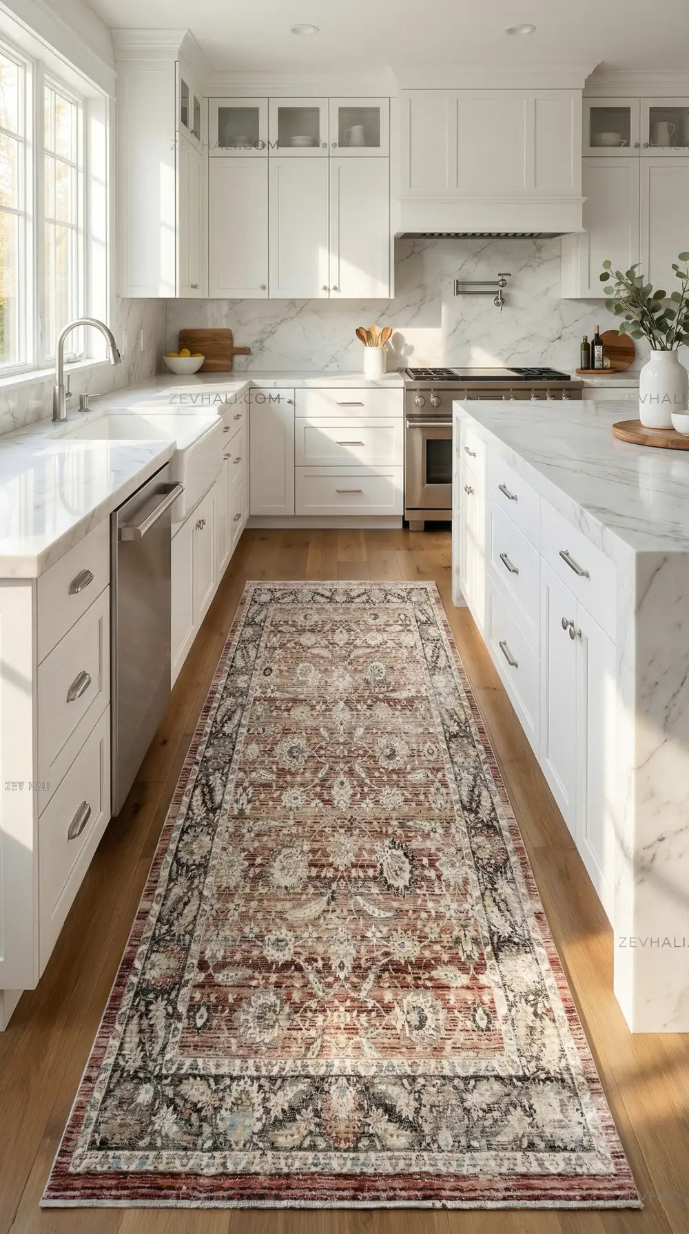 Zev Halı Nostalji Kırmızı Vintage Etnik Salon Halısı No:2 | Vintage Halılar | Zev Halı