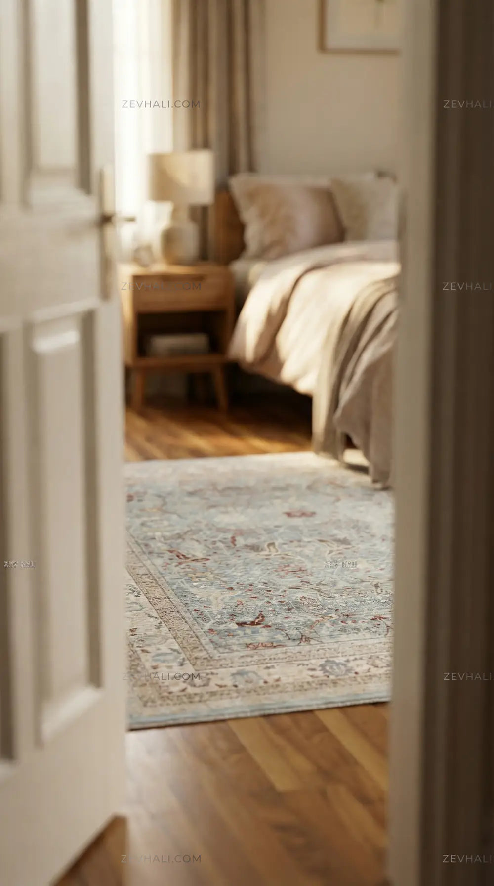 Zev Halı Nostalji Mavi Vintage Etnik Salon Halısı No:4 | Vintage Halılar | Zev Halı
