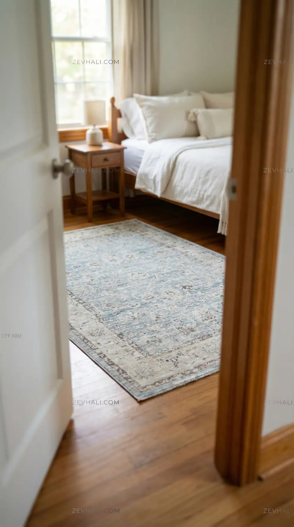 Zev Halı Nostalji Mavi Sorf Vintage Etnik Salon Halısı No:5 | Vintage Halılar | Zev Halı