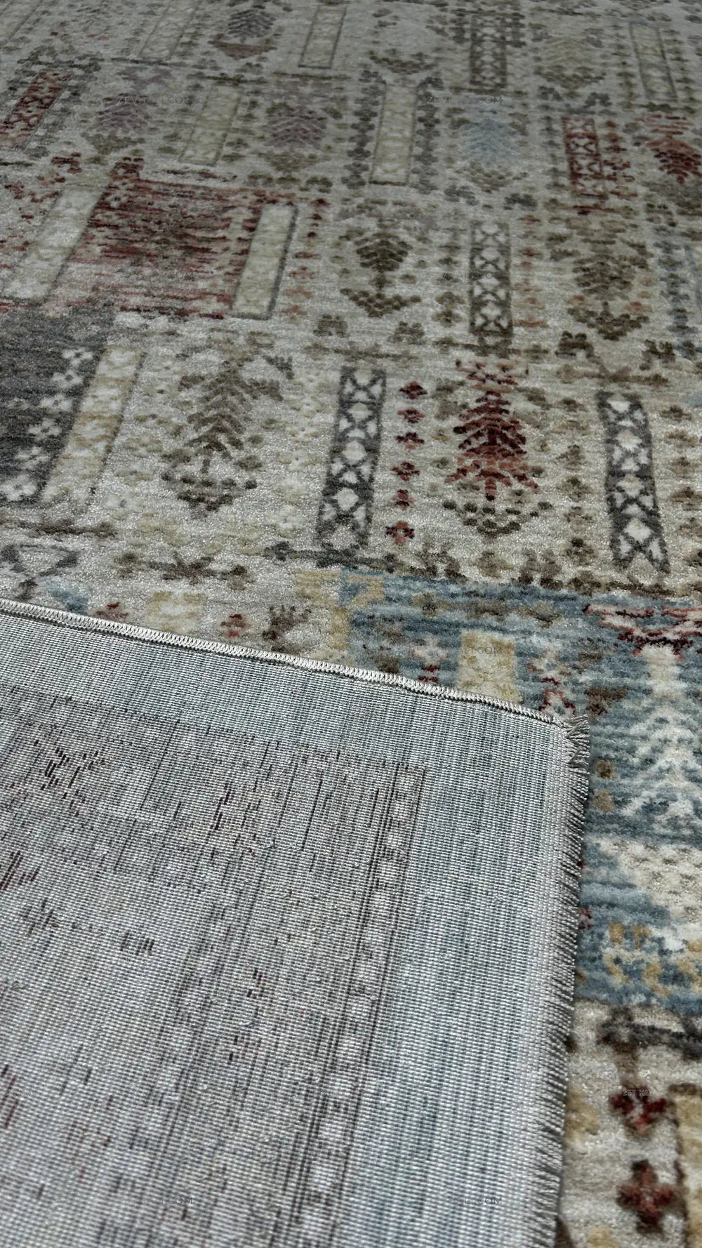 Zev Halı Nostalji Bej Aydınlık Vintage Etnik Salon Halısı No:6 | Vintage Halılar | Zev Halı