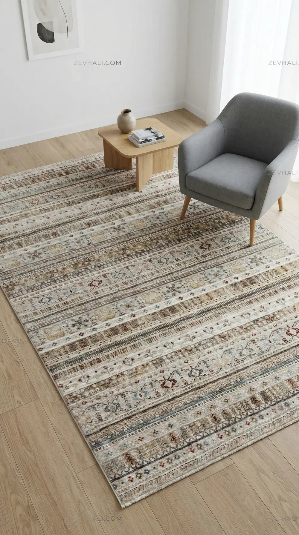 Zev Halı Nostalji Multi Vintage Etnik Dokuma Salon Halısı No:8 | Vintage Halılar | Zev Halı