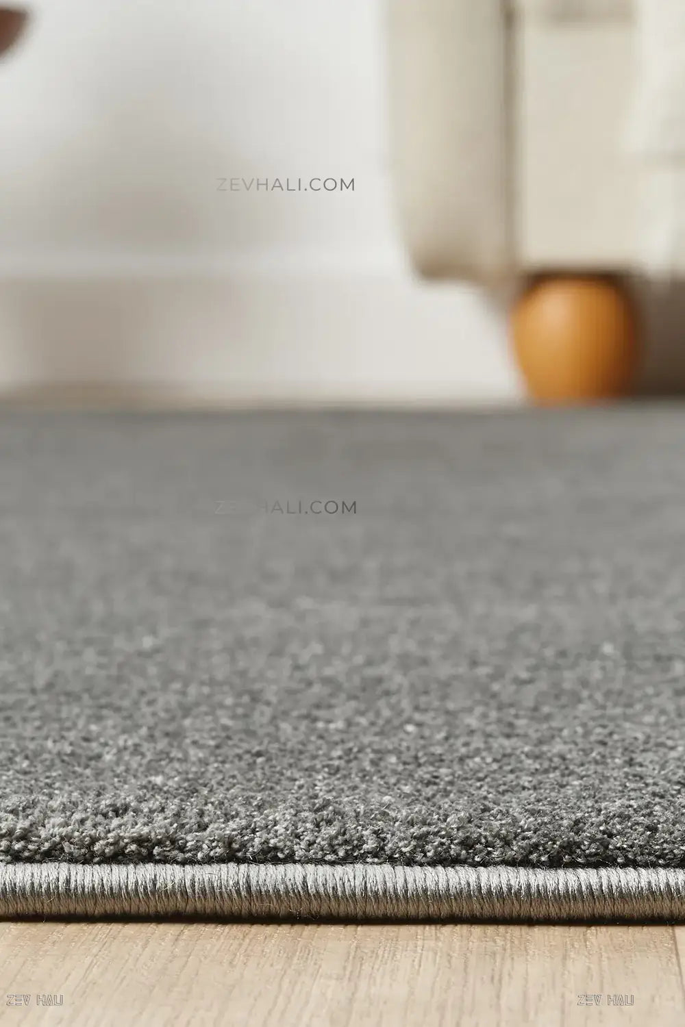 Zev Halı Pilosus Antrasit Oval Özel Ölçü Dokuma Taban Shaggy Halı | Shaggy Halı | Zev Halı