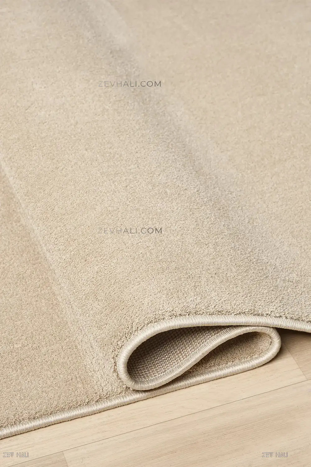 Zev Halı Pilosus Bej Sade Dokuma Taban Shaggy Özel Ölçü Halı | Shaggy Halı | Zev Halı