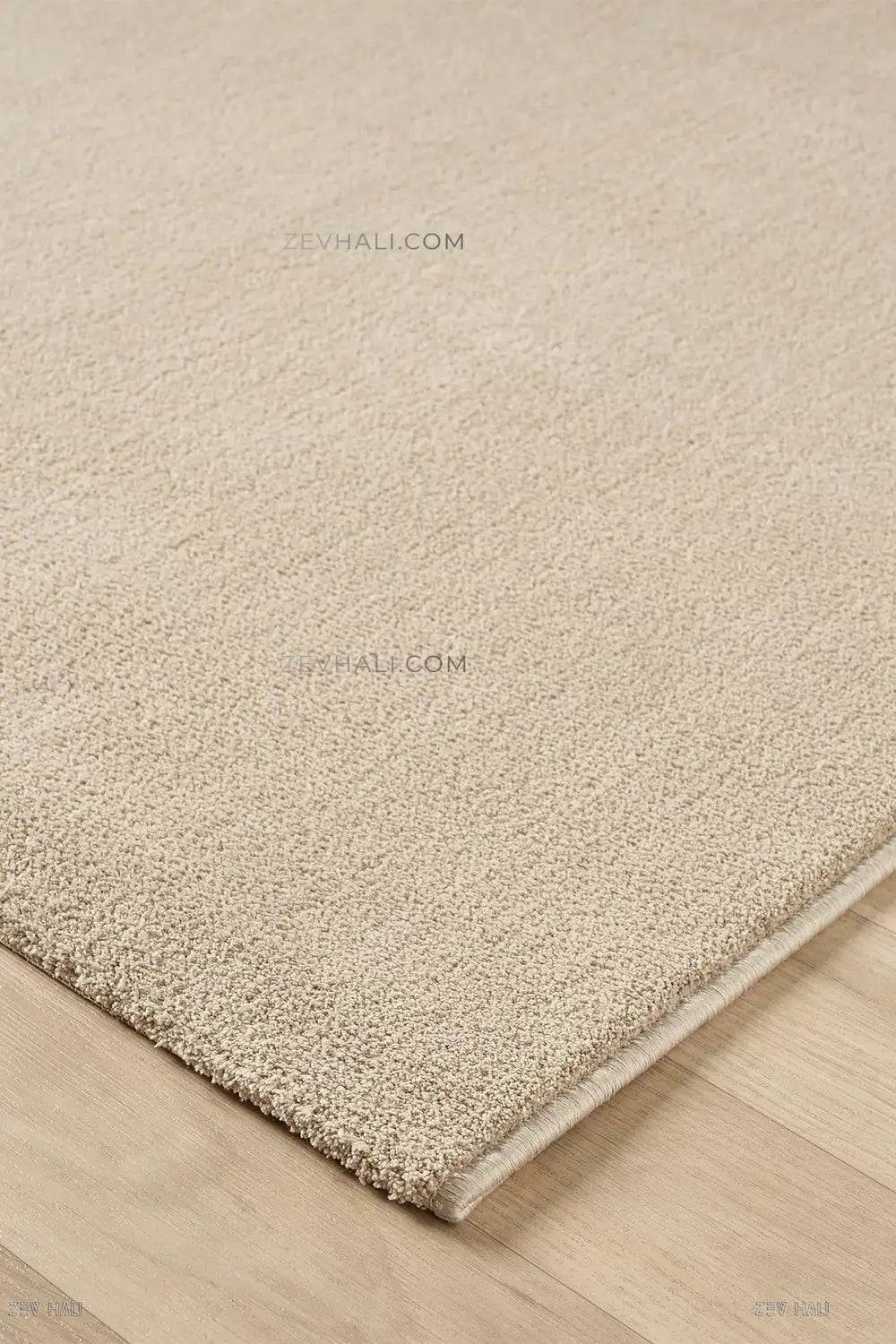 Zev Halı Pilosus Bej Sade Dokuma Taban Shaggy Özel Ölçü Halı | Shaggy Halı | Zev Halı
