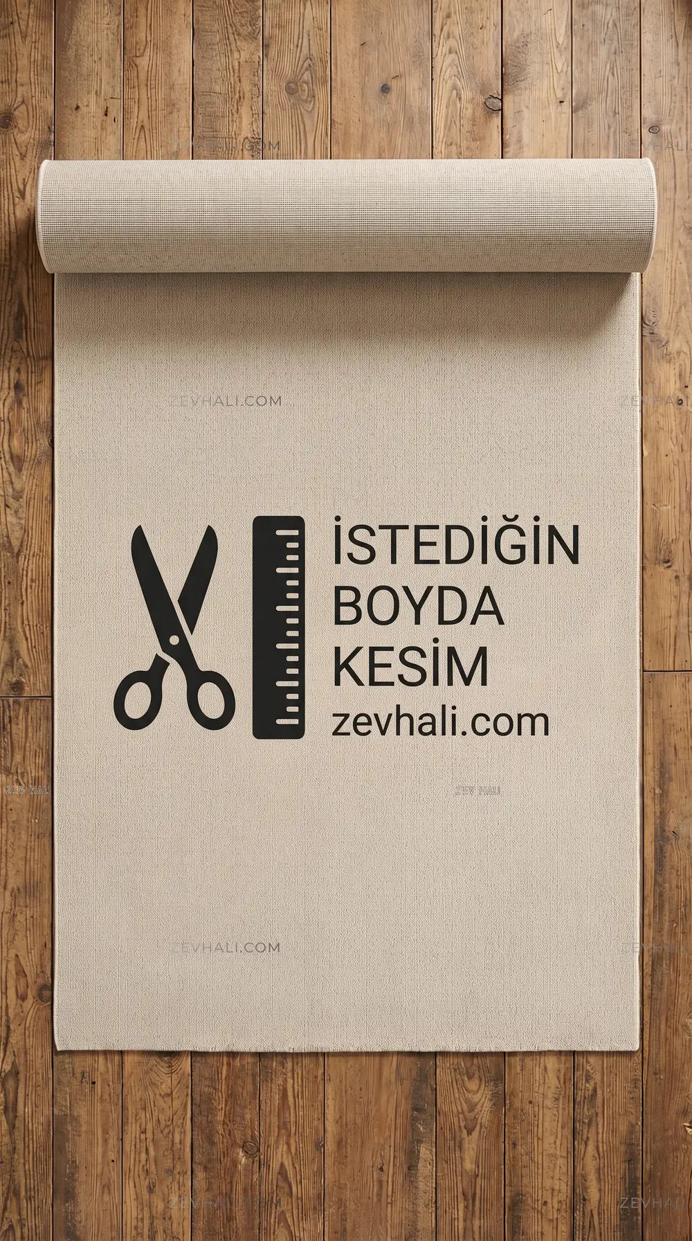 Zev Halı Pilosus Bej Sade Dokuma Taban Shaggy Özel Ölçü Halı | Shaggy Halı | Zev Halı