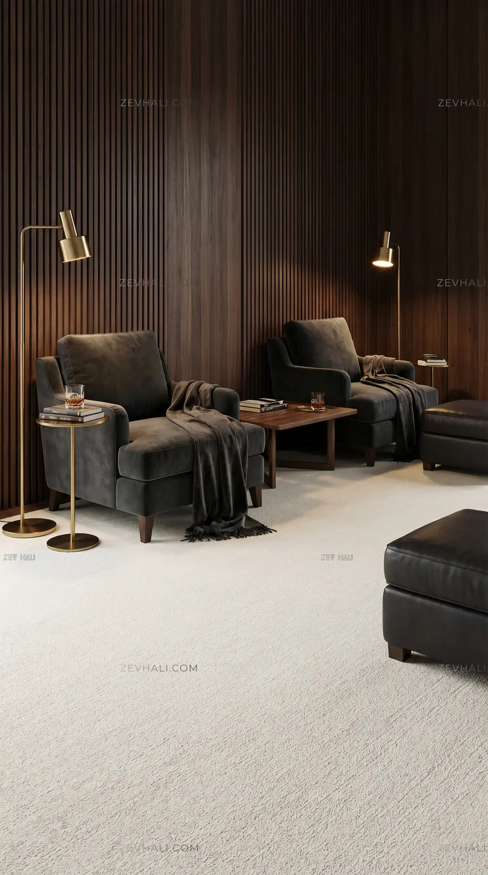 Zev Halı Pilosus Krem Sade Dokuma Taban Duvardan Duvara Shaggy Halı | Shaggy Halı | Zev Halı