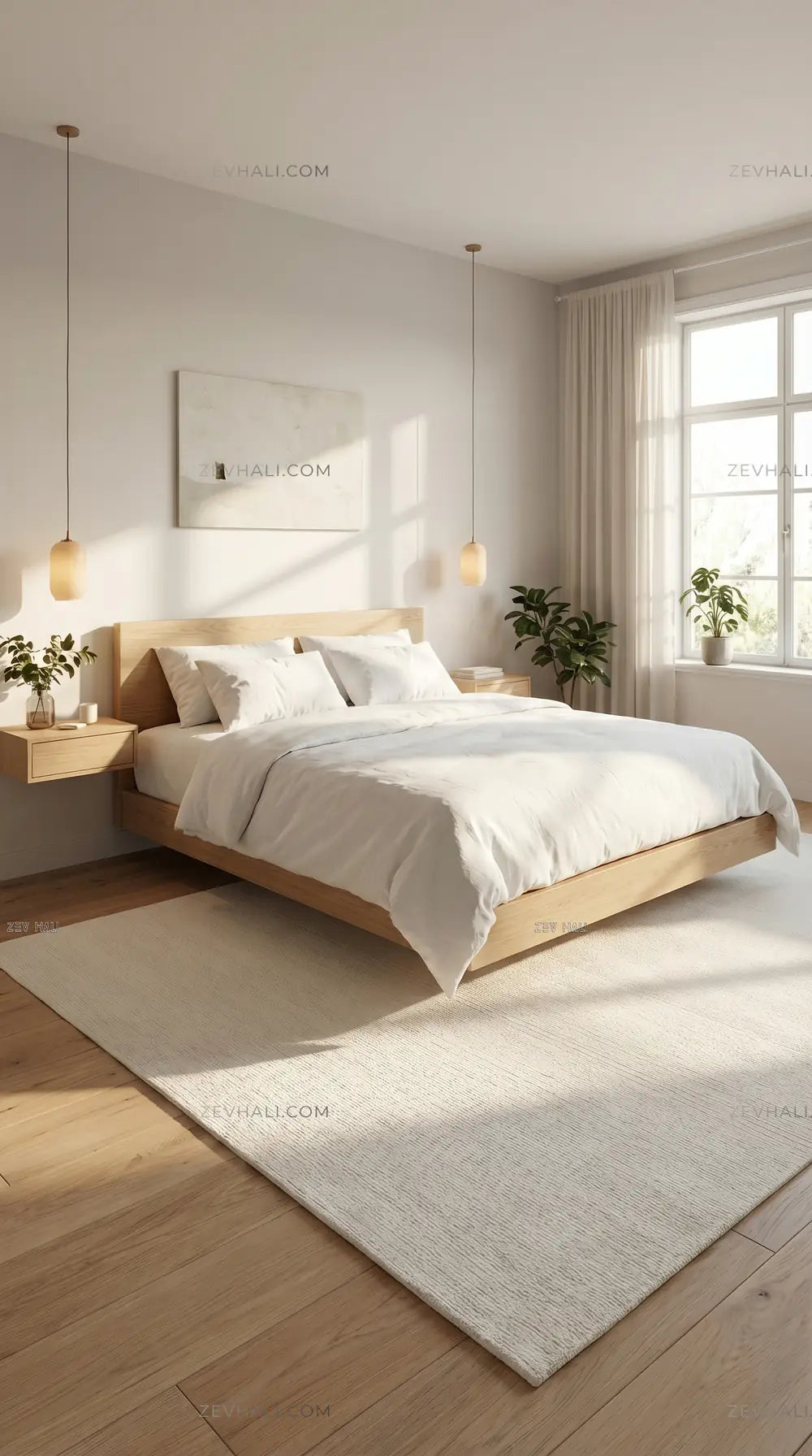 Zev Halı Pilosus Krem Sade Dokuma Taban Duvardan Duvara Shaggy Halı | Shaggy Halı | Zev Halı