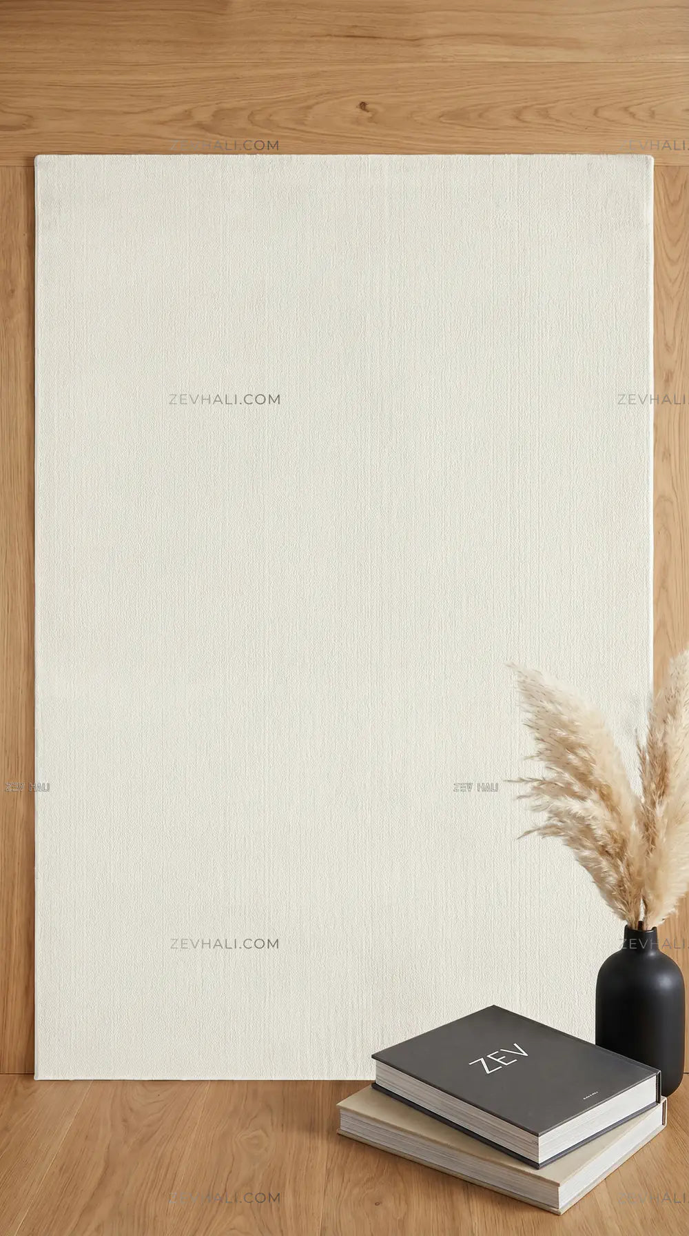 Zev Halı Pilosus Krem Sade Dokuma Taban Duvardan Duvara Shaggy Halı | Shaggy Halı | Zev Halı