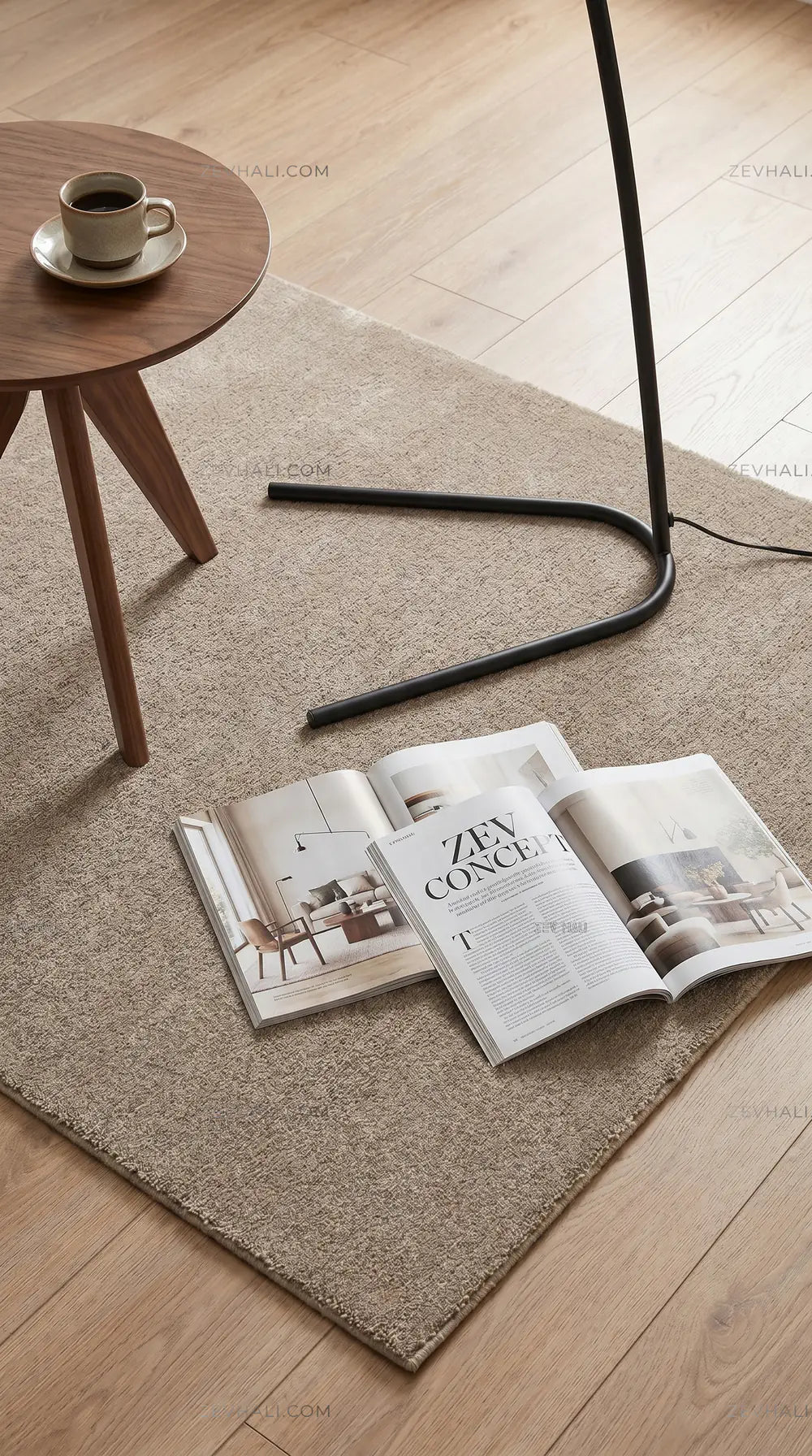 Zev Halı Pilosus Vizon Dokuma Taban Shaggy Yumuşak Özel Ölçü Halı | Shaggy Halı | Zev Halı