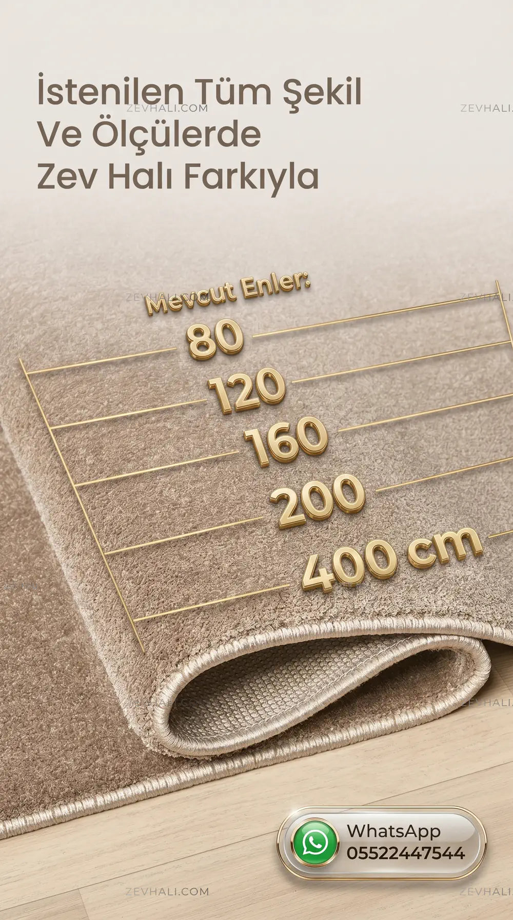 Zev Halı Pilosus Vizon Dokuma Taban Shaggy Yumuşak Özel Ölçü Halı | Shaggy Halı | Zev Halı