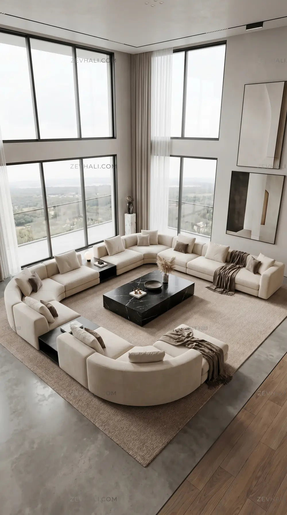 Zev Halı Pilosus Vizon Dokuma Taban Shaggy Yumuşak Özel Ölçü Halı | Shaggy Halı | Zev Halı