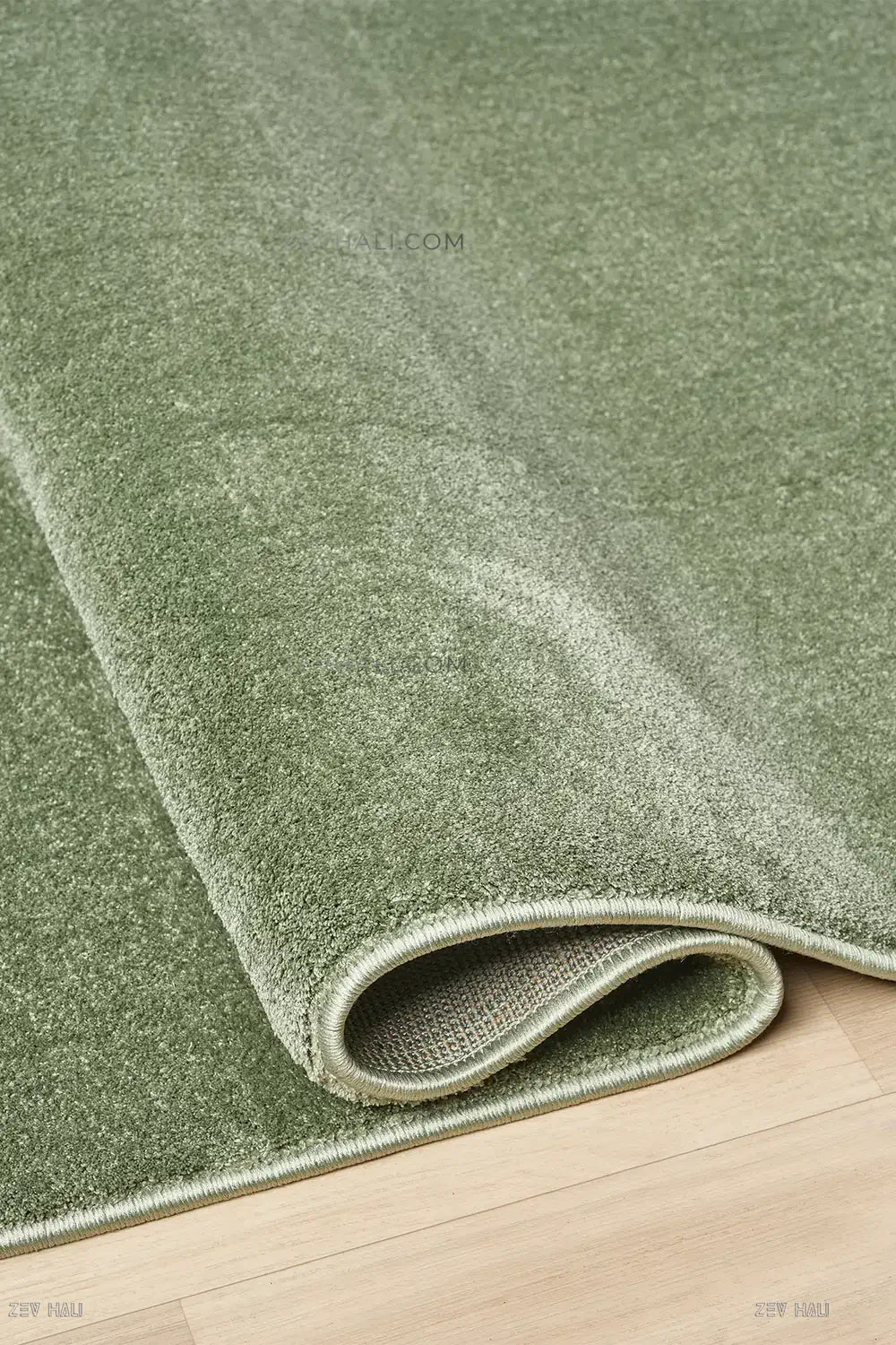Zev Halı Pilosus Yeşil Doğal Dokuma Taban Özel Ölçü Shaggy Halı | Shaggy Halı | Zev Halı