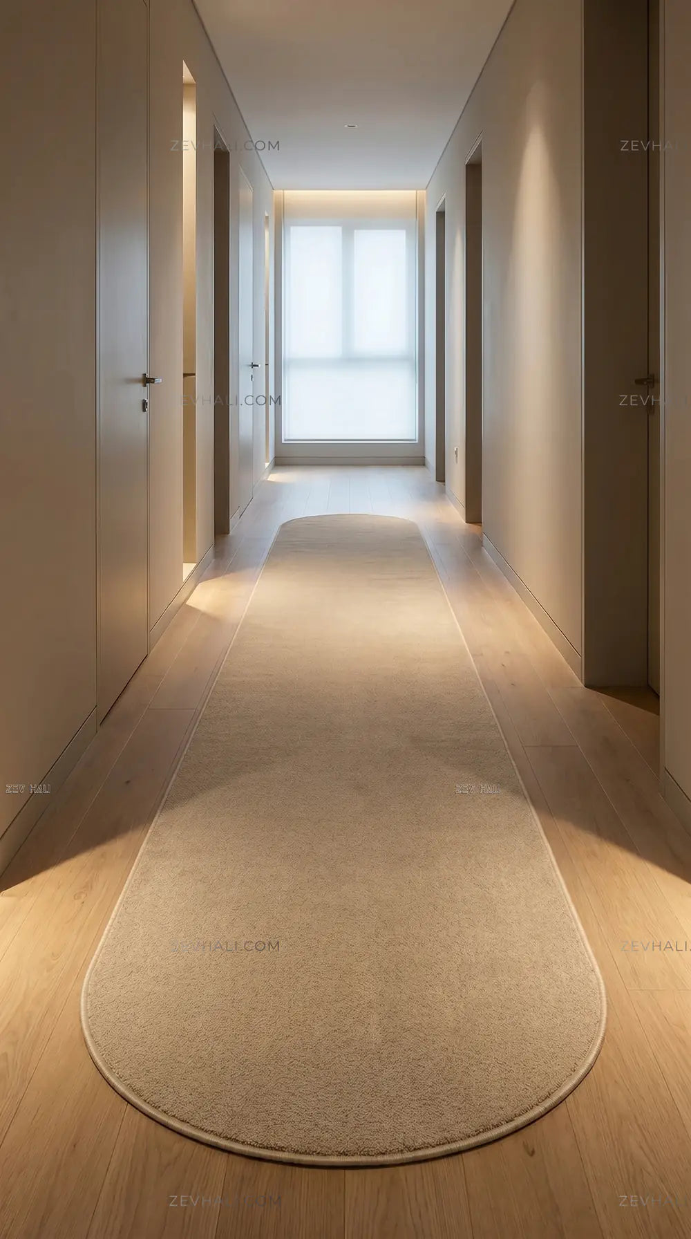 Zev Halı Pilosus Bej Oval Özel Ölçü Dokuma Taban Shaggy Halı | Shaggy Halı | Zev Halı