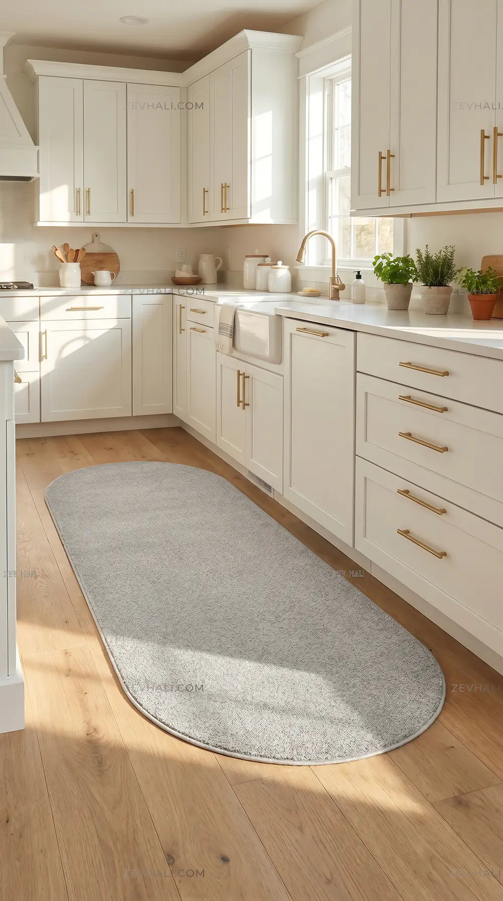 Zev Halı Pilosus Gri Oval Özel Ölçü Yumuşak Shaggy Dokuma Taban Halı | Shaggy Halı | Zev Halı