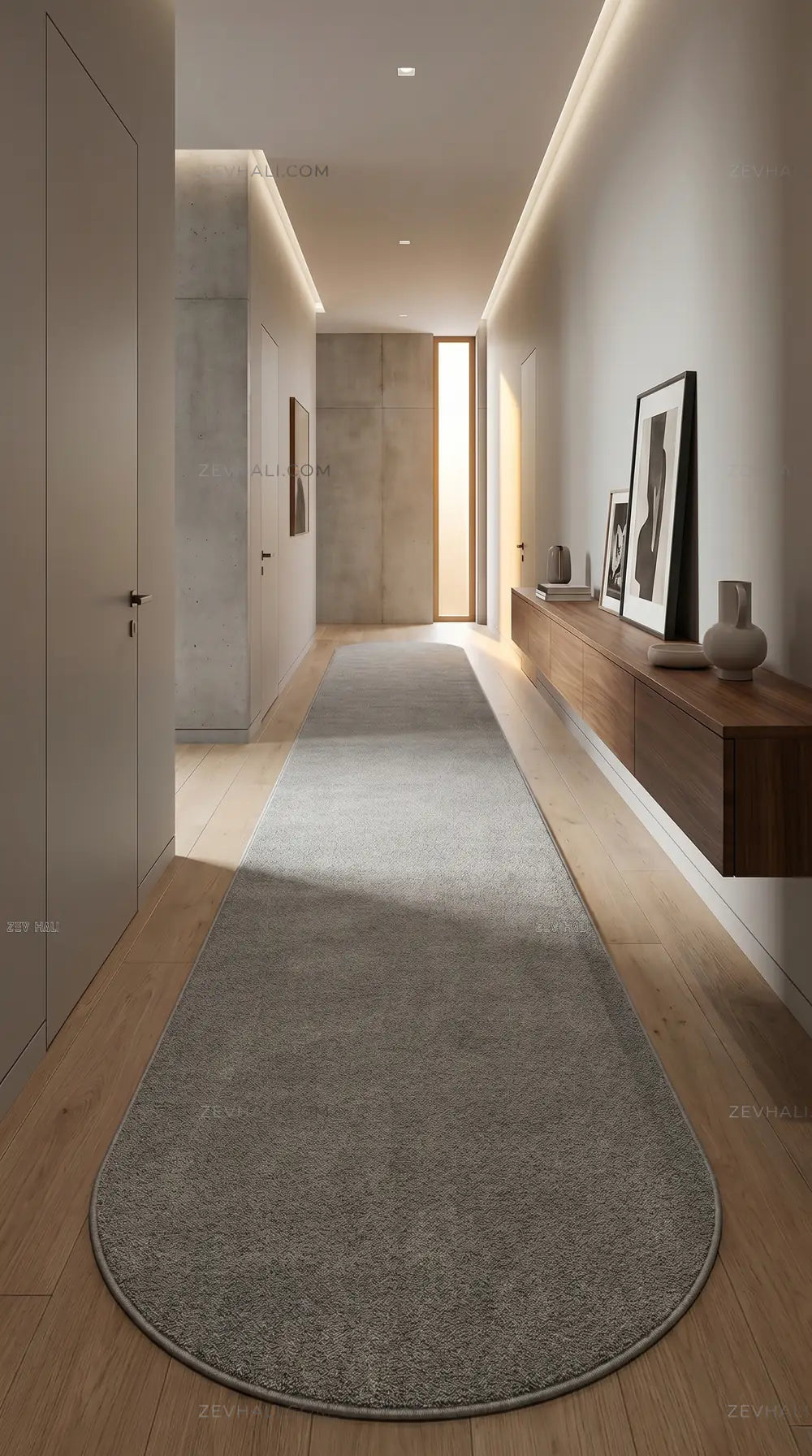 Zev Halı Pilosus Gri Oval Özel Ölçü Yumuşak Shaggy Dokuma Taban Halı | Shaggy Halı | Zev Halı