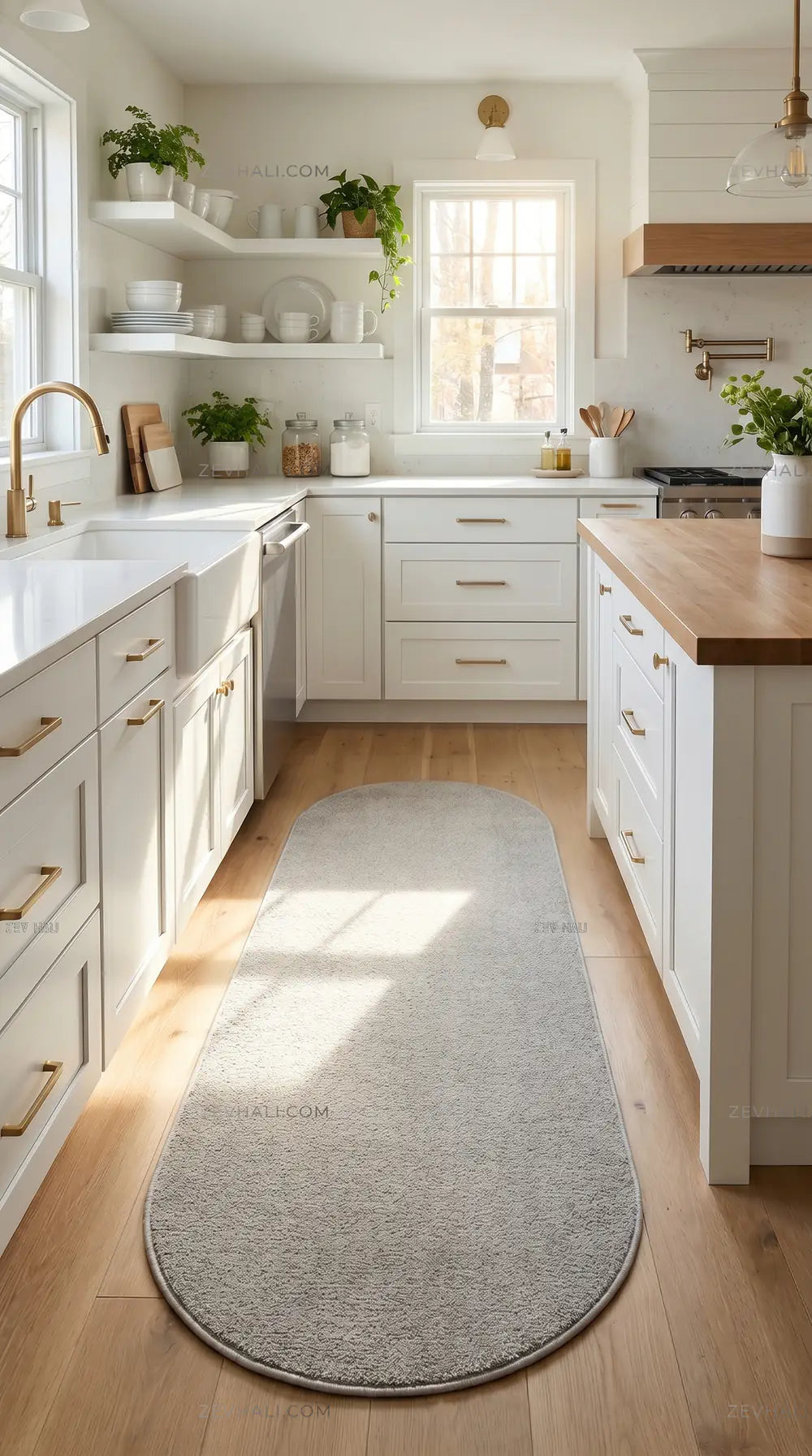 Zev Halı Pilosus Gri Oval Özel Ölçü Yumuşak Shaggy Dokuma Taban Halı | Shaggy Halı | Zev Halı