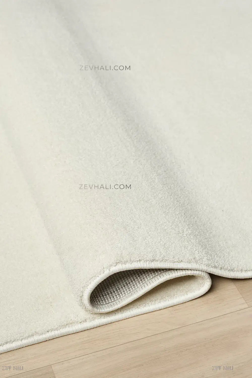 Zev Halı Pilosus Krem Oval Özel Ölçü Dokuma Taban Shaggy Yumuşak Halı | Shaggy Halı | Zev Halı