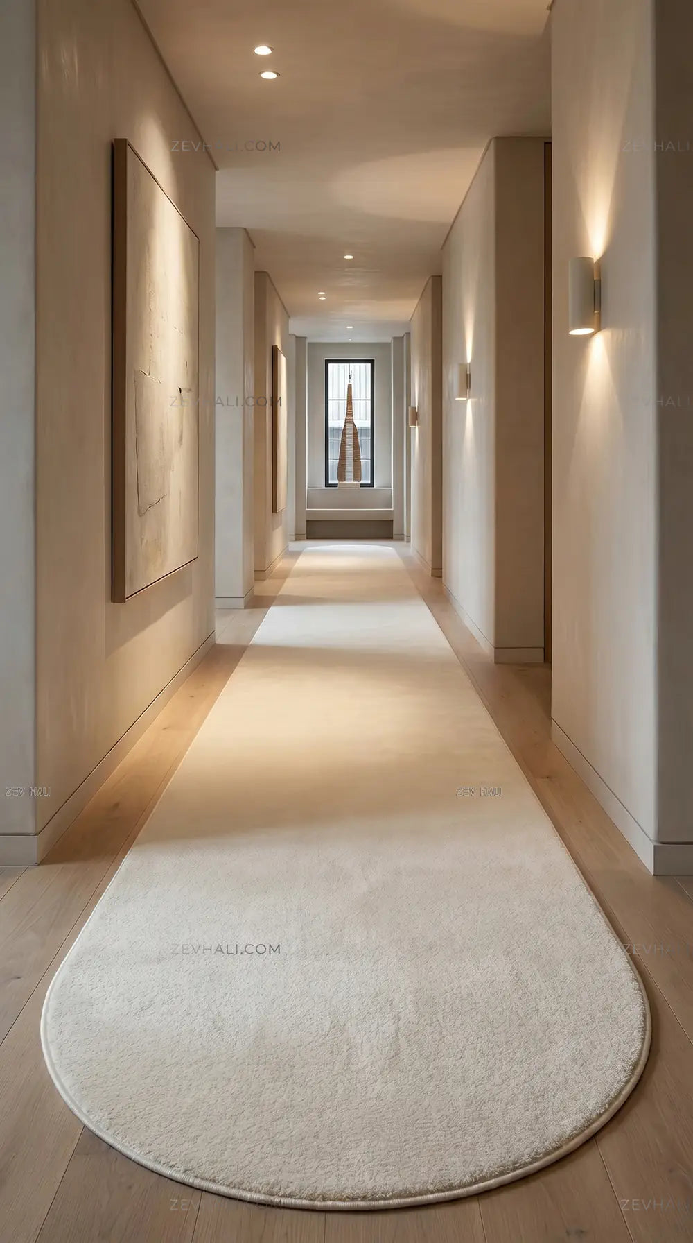 Zev Halı Pilosus Krem Oval Özel Ölçü Dokuma Taban Shaggy Yumuşak Halı | Shaggy Halı | Zev Halı