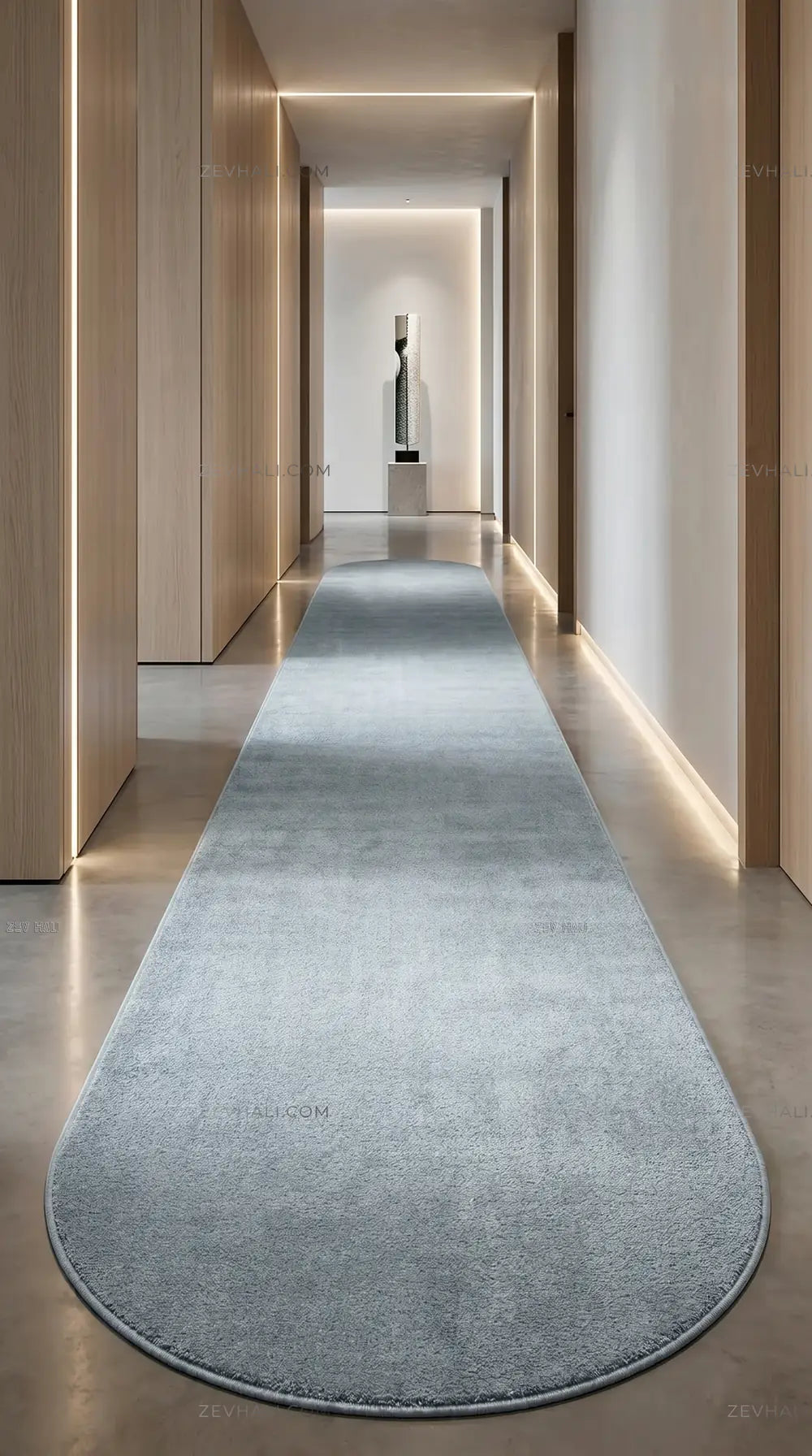 Zev Halı Pilosus Mavi Oval Shaggy Özel Ölçü Dokuma Taban Peluş Halı | Shaggy Halı | Zev Halı