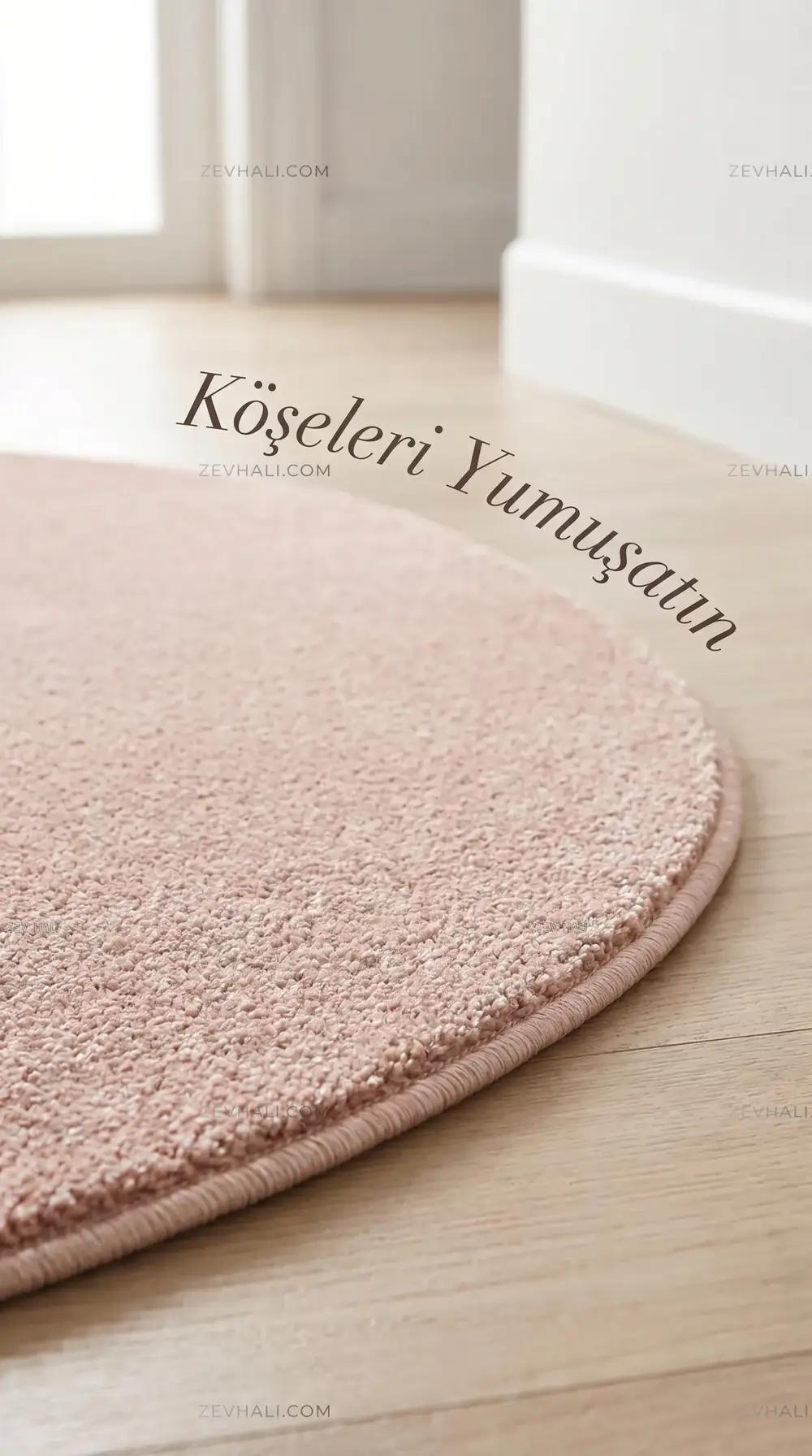 Zev Halı Pilosus Mavi Oval Shaggy Özel Ölçü Dokuma Taban Peluş Halı | Shaggy Halı | Zev Halı