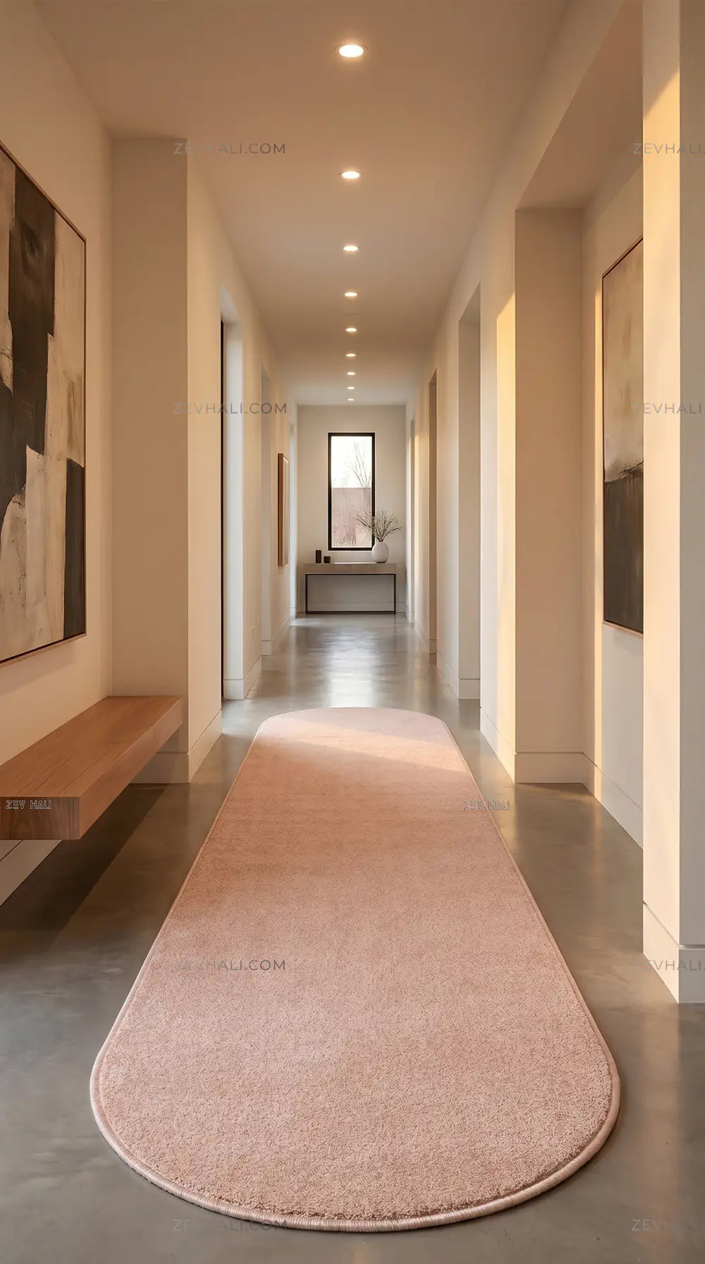 Zev Halı Pilosus Mavi Oval Shaggy Özel Ölçü Dokuma Taban Peluş Halı | Shaggy Halı | Zev Halı