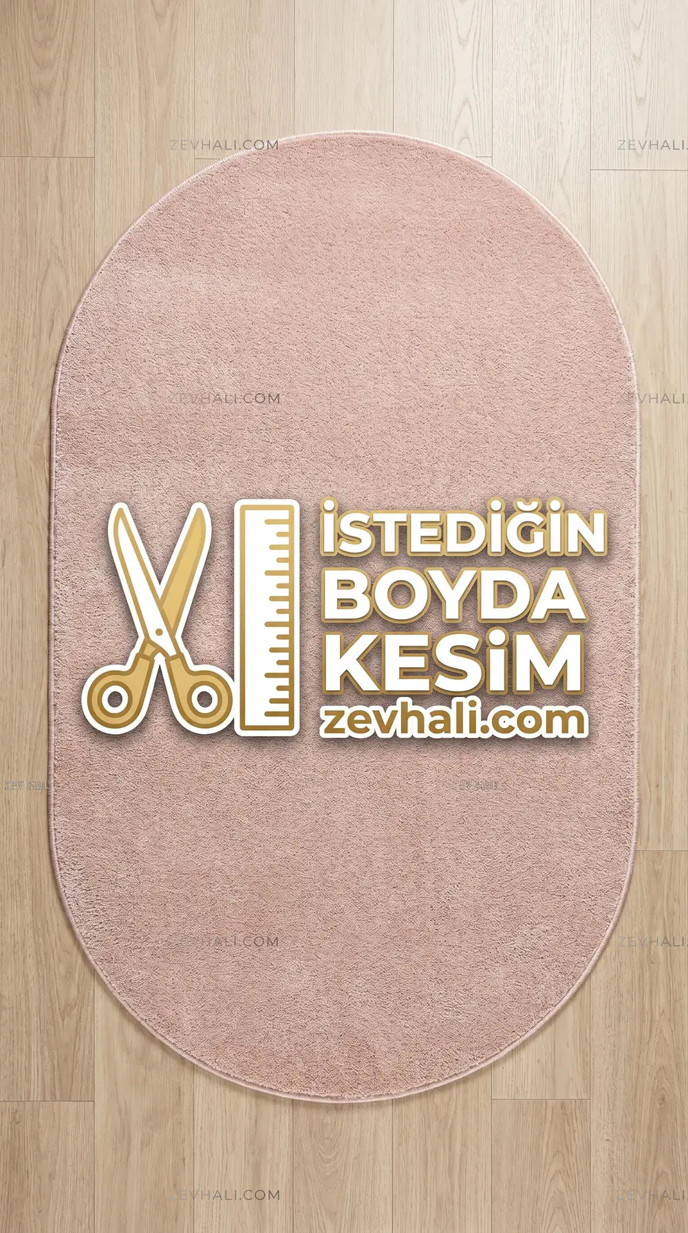 Zev Halı Pilosus Mavi Oval Shaggy Özel Ölçü Dokuma Taban Peluş Halı | Shaggy Halı | Zev Halı