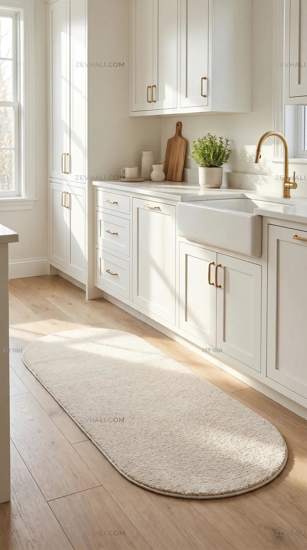 Zev Halı Pilosus Taş Rengi Oval Shaggy Özel Ölçü Dokuma Taban Halı