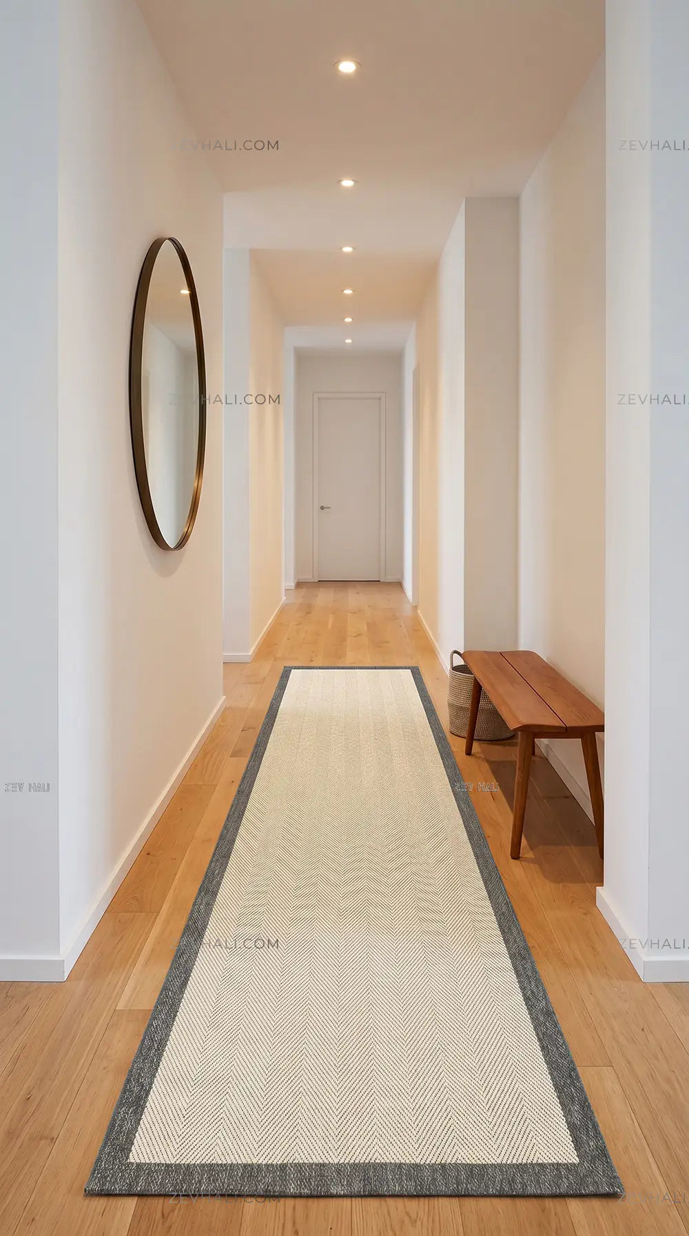 Zev Halı Sisal Plus Krem Gri Çerçeveli Makinede Yıkanabilir Salon Yatak Odası Mutfak Halısı ZS12