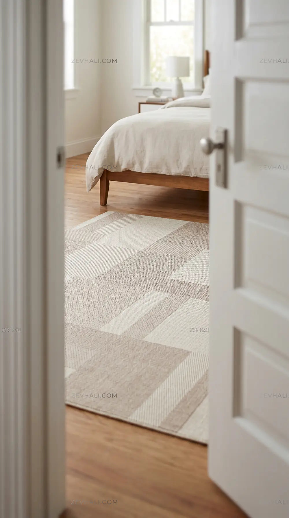 Zev Halı Sisal Vizon Geometrik Bloklu Makinede Yıkanabilir Kaymaz Salon Mutfak Halısı ZS03 | Sisal Halı | Zev Halı