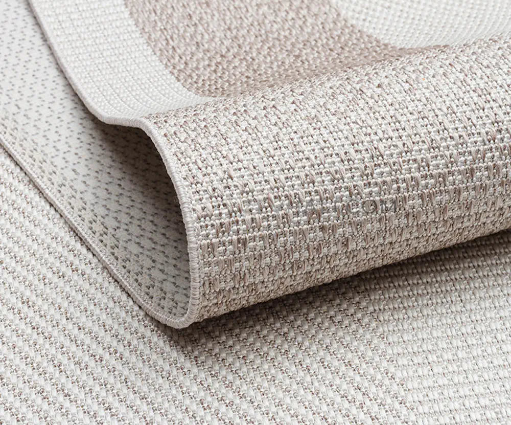 Zev Halı Sisal Vizon Geometrik Bloklu Makinede Yıkanabilir Kaymaz Salon Mutfak Halısı ZS03 | Sisal Halı | Zev Halı