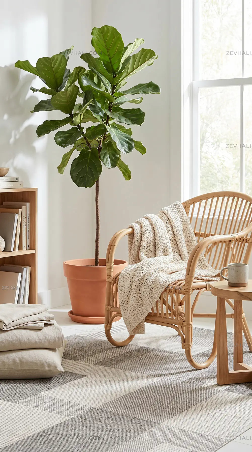 Zev Halı Sisal Gri Geometrik Bloklu Özel Ölçü Yıkanabilir Salon Mutfak Koridor Halısı ZS06 | Sisal Halı | Zev Halı