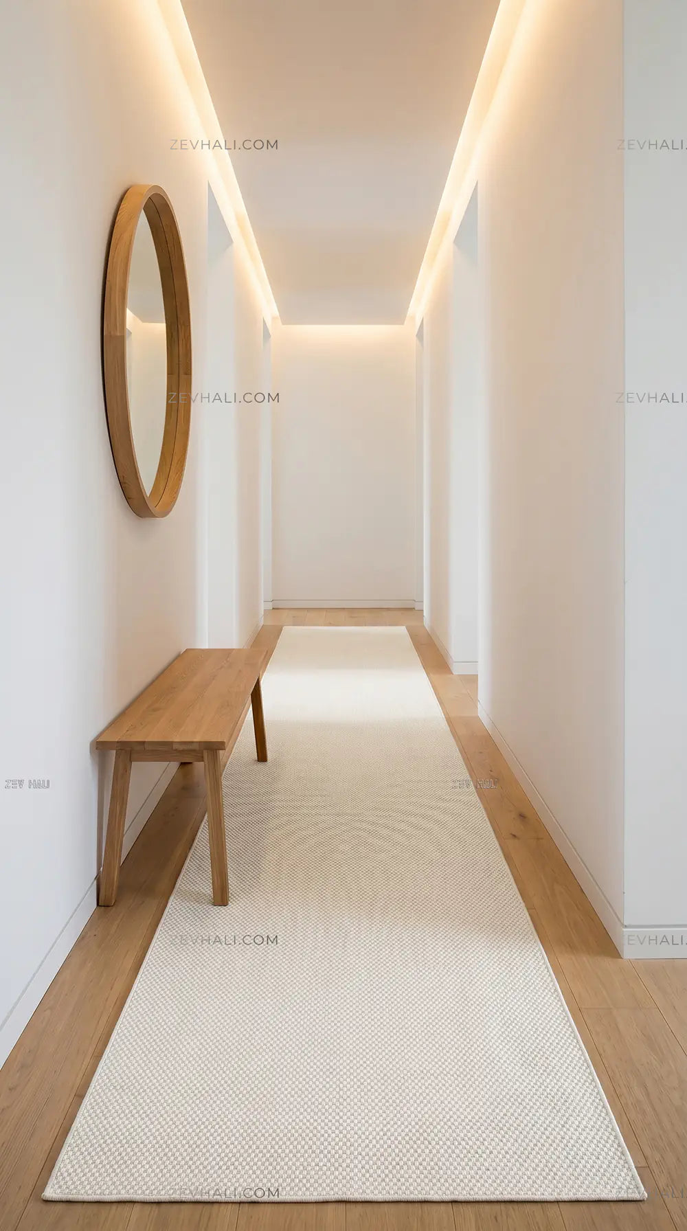 Zev Halı Sisal Krem Kendinden Dokulu Özel Ölçü Yıkanabilir Salon Mutfak Balkon Halısı ZS07 | Sisal Halı | Zev Halı