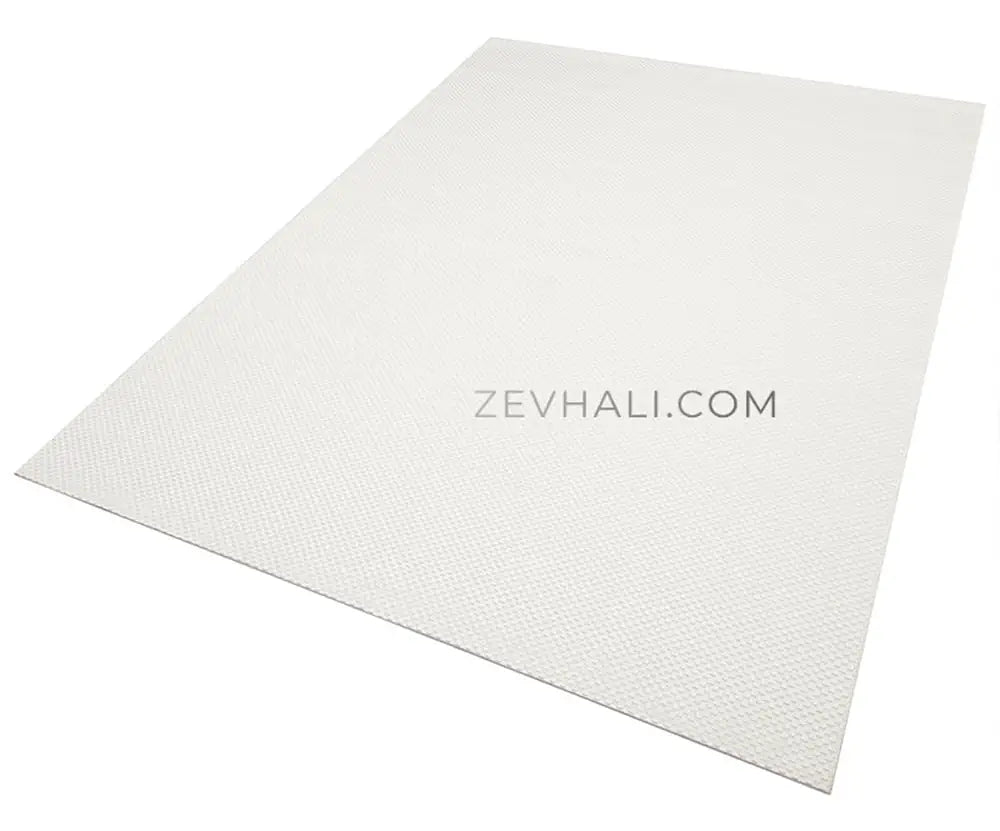 Zev Halı Sisal Krem Kendinden Dokulu Özel Ölçü Yıkanabilir Salon Mutfak Balkon Halısı ZS07 | Sisal Halı | Zev Halı