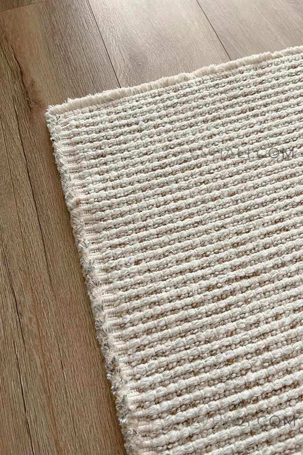 Zev Halı Teppe Bej Doğal Dokulu Kalın Pamuklu Bohem Kilim Halı TP02