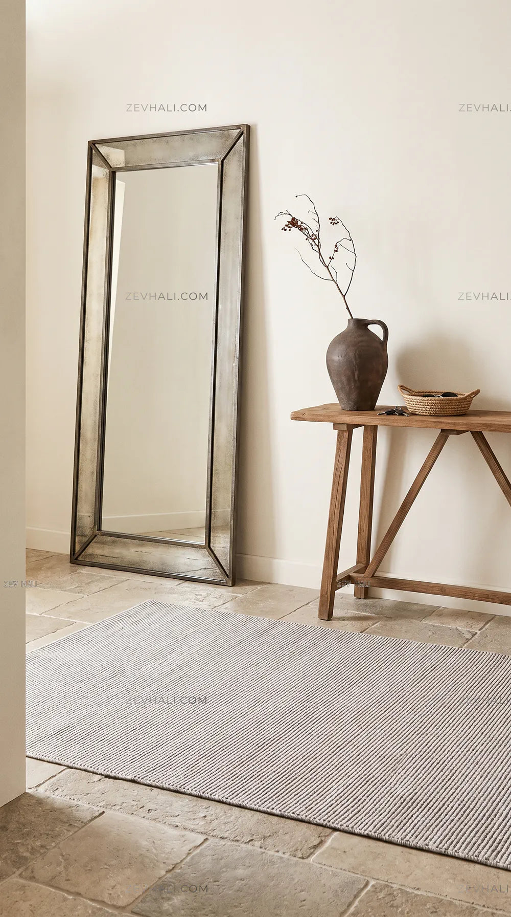 Zev Carpet Babil Grey Soft Kitchen Youth Room Rug Custom Size Ba05